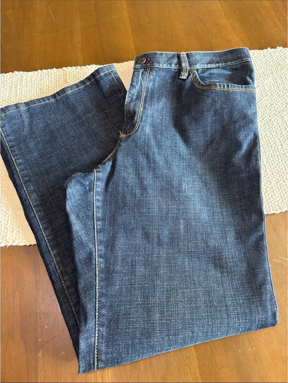 Talbots Classic Fit Bootcut Dark Blue Jeans Size 16W